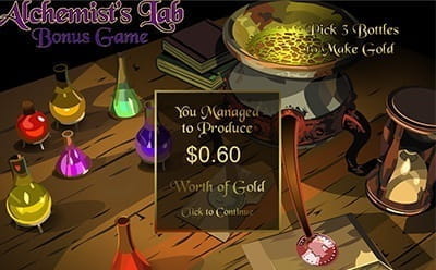 Alchemist´s Lab -kolikkopelin bonuspeli