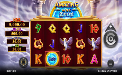 Amazing Link Zeus –Kolikkopeli JackpotCity Casinolla Suomessa