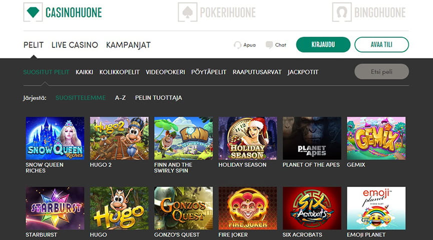 Casinohuoneen plussat ja miinukset