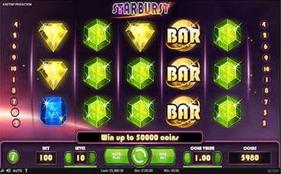 Starburst peli Casino Heroesilla